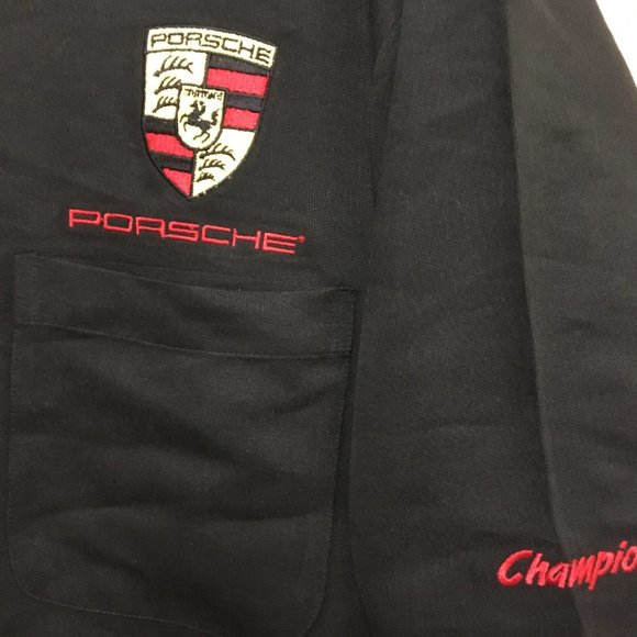 Porsche CUBAVERA Brand Men's Size is XL Black Porsche Shield Crest Logo SS Shirt - Picture 7 of 11